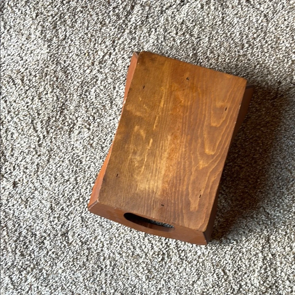 Vintage Wooden Serving Tray with Handles